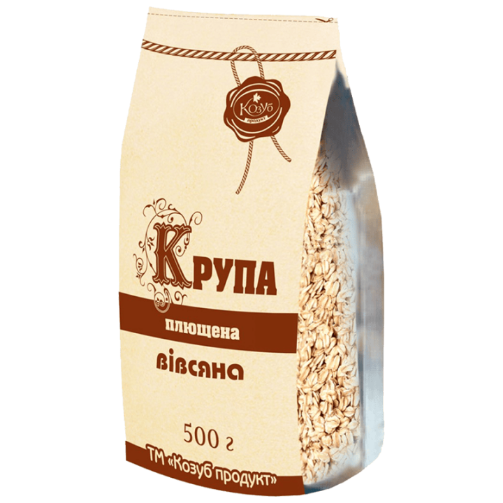 Крупа Козуб Продукт вівсяна плющена в пакеті 500 г
