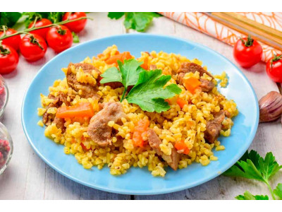 Булгур с овощами и мясом Булгур с овощами и мясом