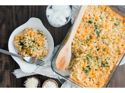 Запеченная паста с тремя сырами в духовке