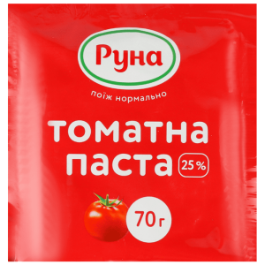 Томатна паста із вмістом сухих речовин 25% 70 г