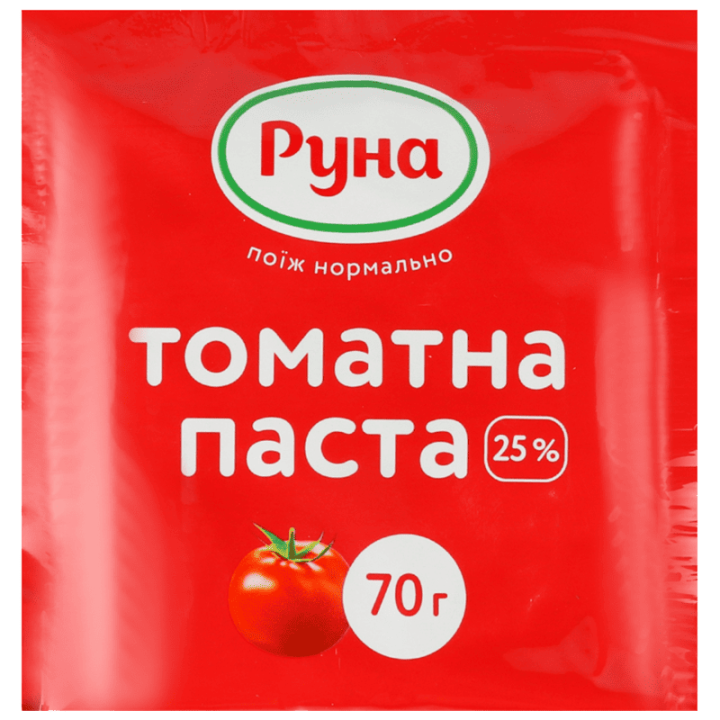 Томатна паста із вмістом сухих речовин 25% 70 г