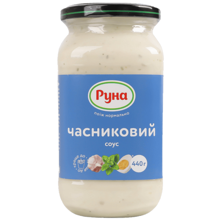 Майонезний соус Руна Часниковий 440 г