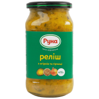 Соус Руна Реліш з огірків та гірчиці стерилізований 470 г