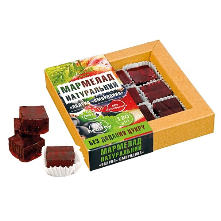Мармелад Стимул Натуральний Яблуко-смородина без додавання цукру 0,12кг