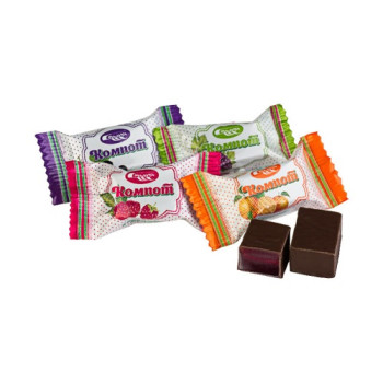 Цукерки Стимул глазуровані желейні Компот 3кг