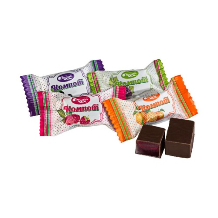 Цукерки Стимул глазуровані желейні Компот 3кг