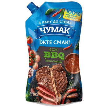 Соус ЧУМАК Техаський BBQ ДП 200г Соус ЧУМАК Техаський BBQ ДП 200г