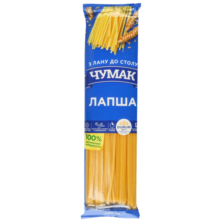Макарони ЧУМАК Лапша довгорізані Пластик 400г