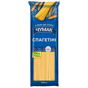 Макарони ЧУМАК Спагетіні довгорізані Пластик 400г