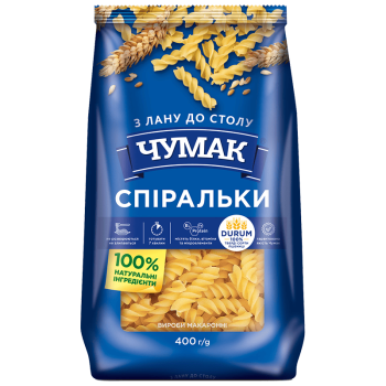 Макарони ЧУМАК Спіральки ПУ 400г
