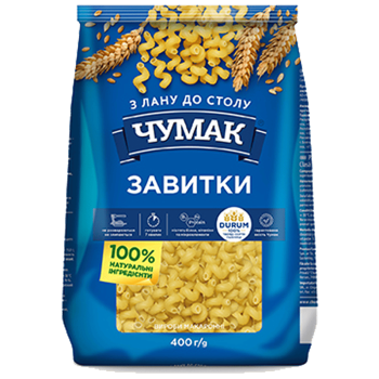 Макарони ЧУМАК Завитки ПУ 400г