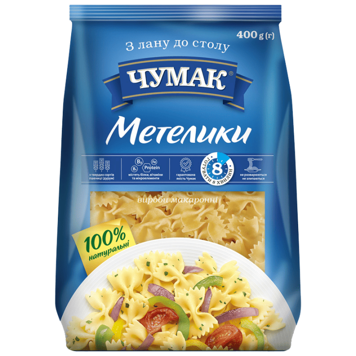 Макарони ЧУМАК Метелики ПУ 400г