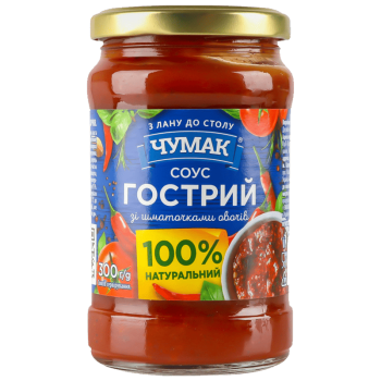 Соус ЧУМАК Гострий скло 300г Соус ЧУМАК Гострий скло 300г