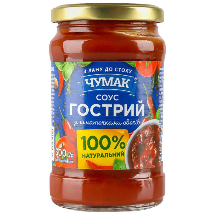 Соус ЧУМАК Гострий скло 300г