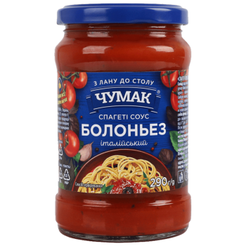 Спагеті-соус ЧУМАК Болоньез с/б 290г Спагеті-соус ЧУМАК Болоньез с/б 290г