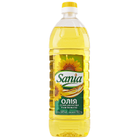 Олія соняшникова Sania рафінована дезодорована ПЕТ 0,85л