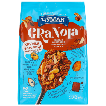 Гранола ЧУМАК Шоколад Мигдаль ПУ 270г