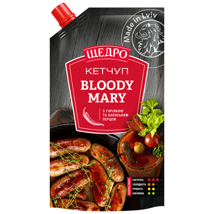 Кетчуп Щедро Bloody Mary д/п 250г