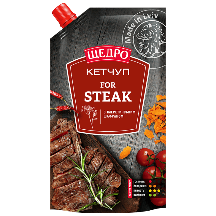 Кетчуп Щедро Steak д/п 250г