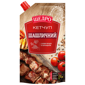 Кетчуп Щедро Шашличний д/п 250г