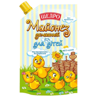 Майонез Щедро Домашній для дітей 67% д/п 190г