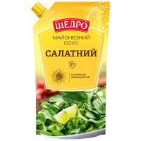 Майонезний соус Щедро Салатний 30% д/п 300г