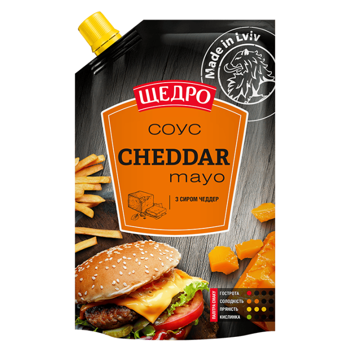Соус Щедро Cheddar mayo д/п 0,18л