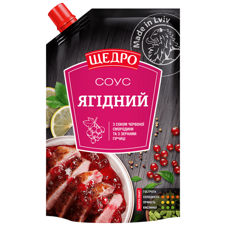 Соус Щедро Ягідний д/п 180г