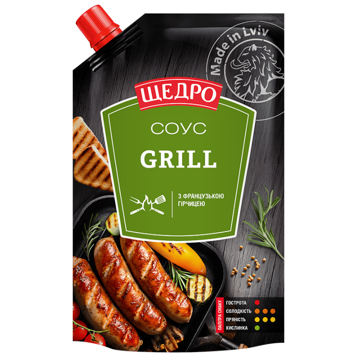 Соус Щедро Grill д/п 0,2кг
