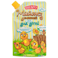 Майонез Щедро Дитячий 67% д/п 190 г